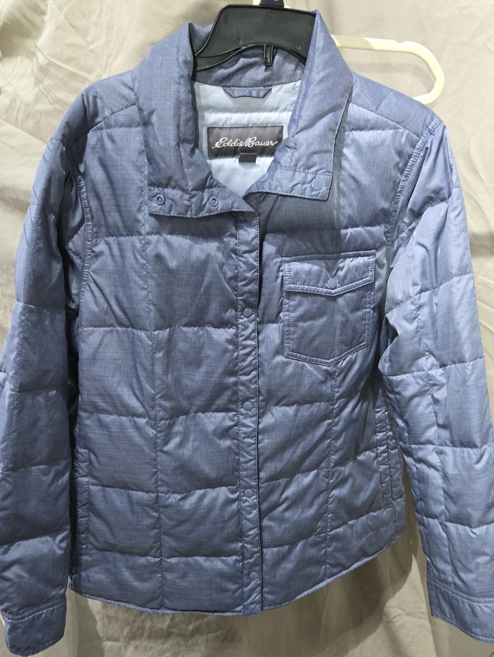Eddie Bauer Women's Steel Blue Quilted Puffer Jacket